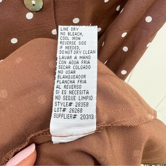 Brown & White polka Dot Dress, Vintage, Size 12, Sheri Martin, Pretty Woman - Picture 12 of 12